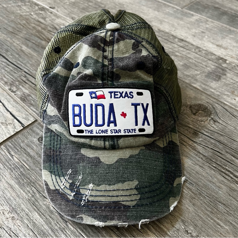 Buda TX Camouflage Baseball Cap